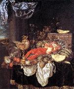 BEYEREN, Abraham van Large Still-life with Lobster oil painting on canvas